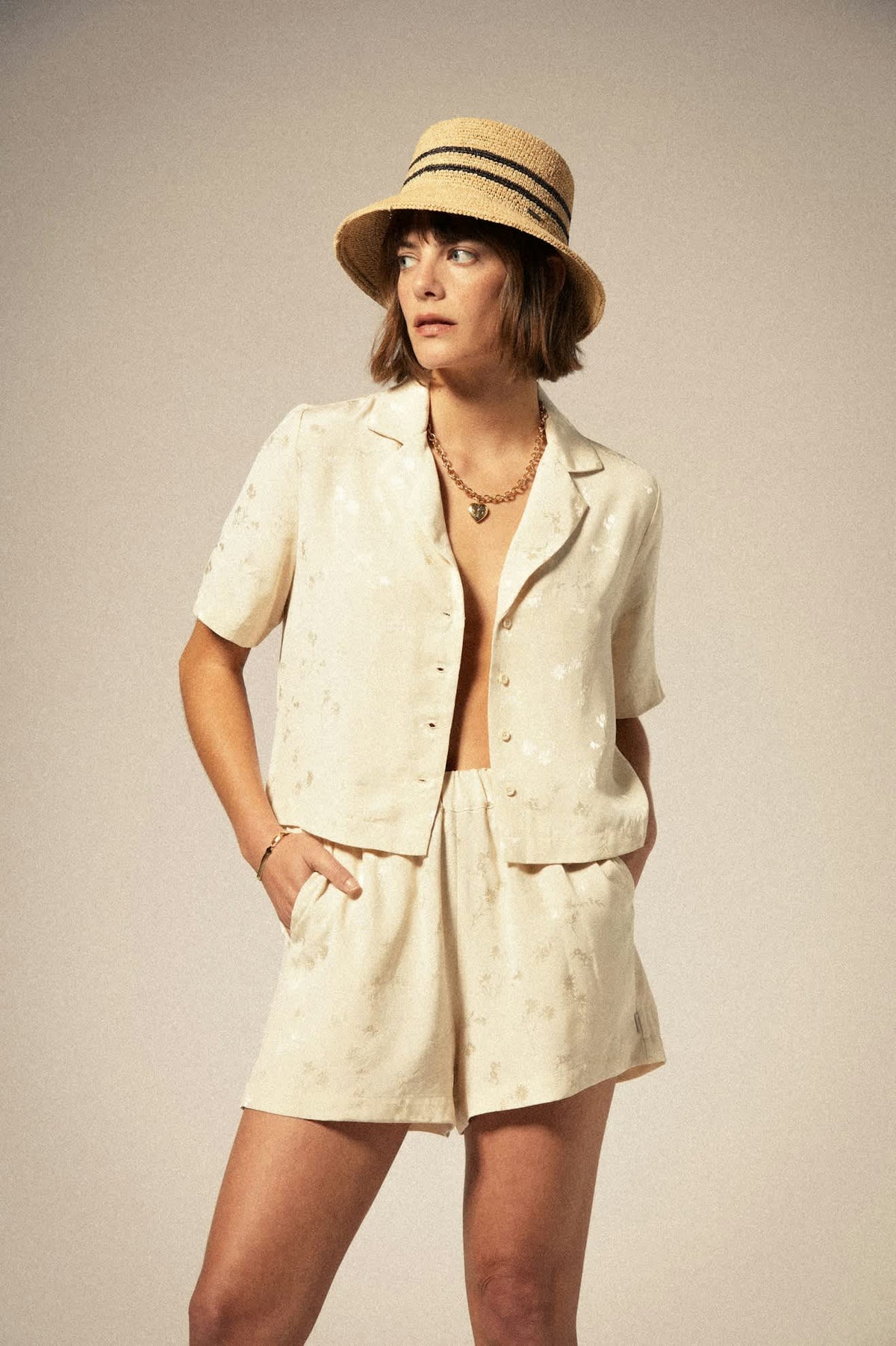 brixton camicie Silky S S Jacquard Button Down