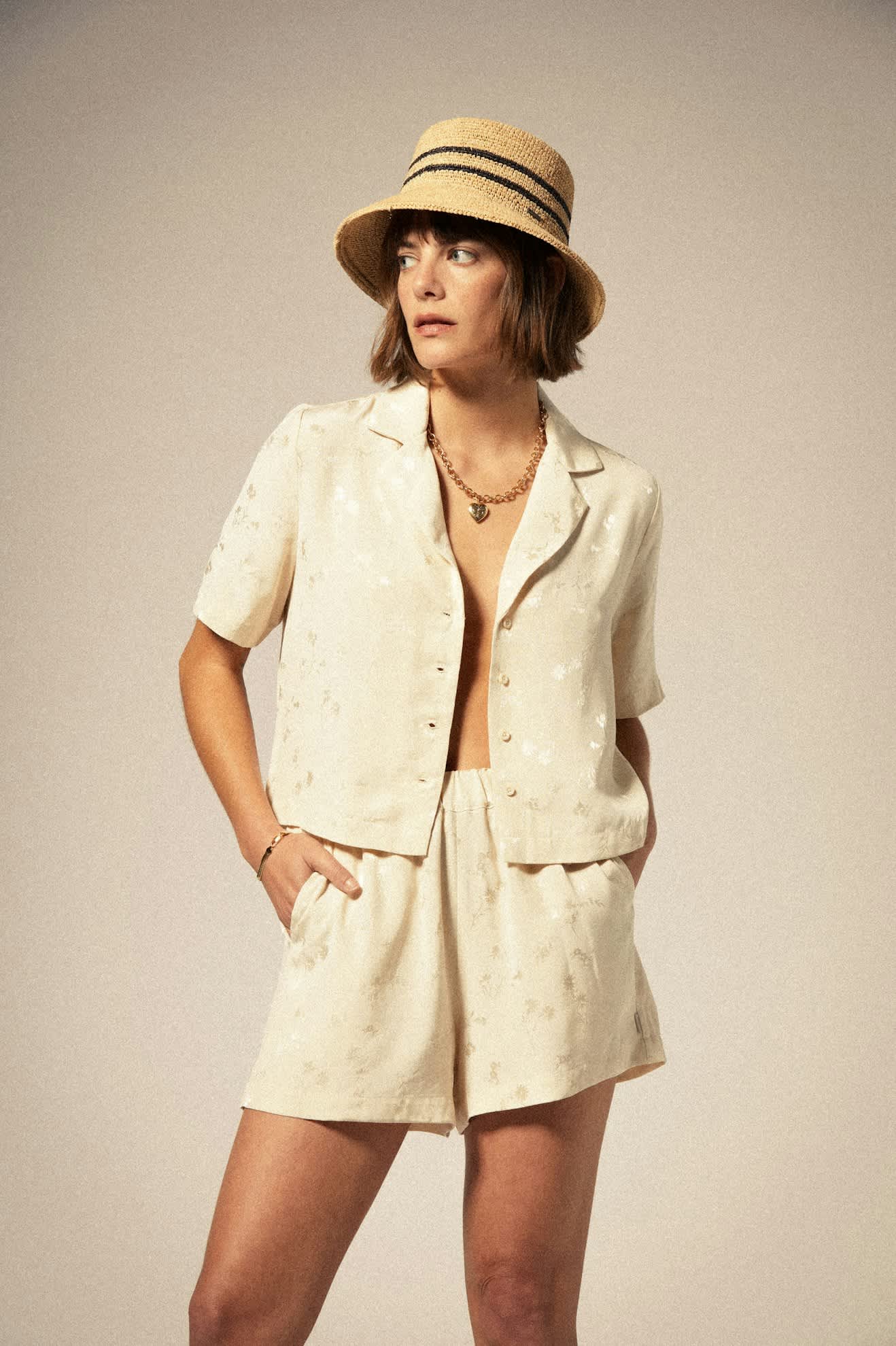 brixton camicie Silky S S Jacquard Button Down