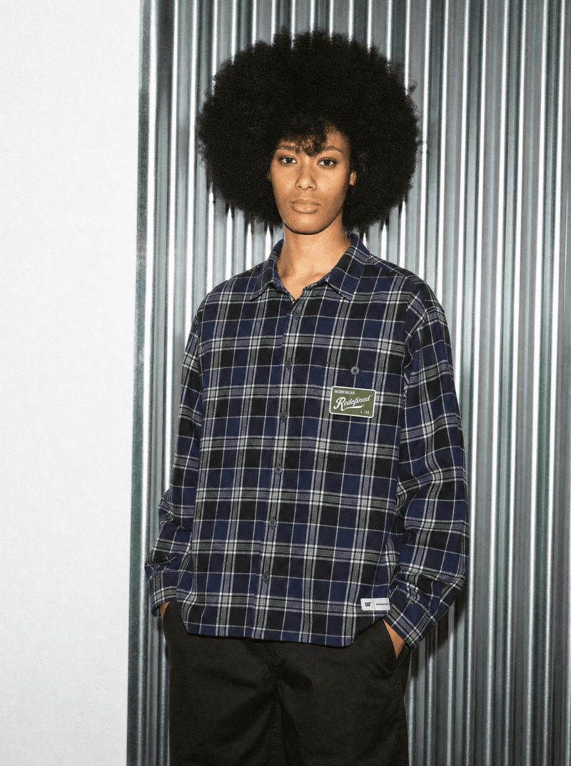 cat wwr camicie Workwear Redefined Patch Check Shirt