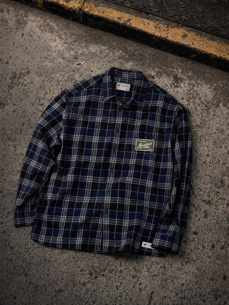 cat wwr camicie Workwear Redefined Patch Check Shirt