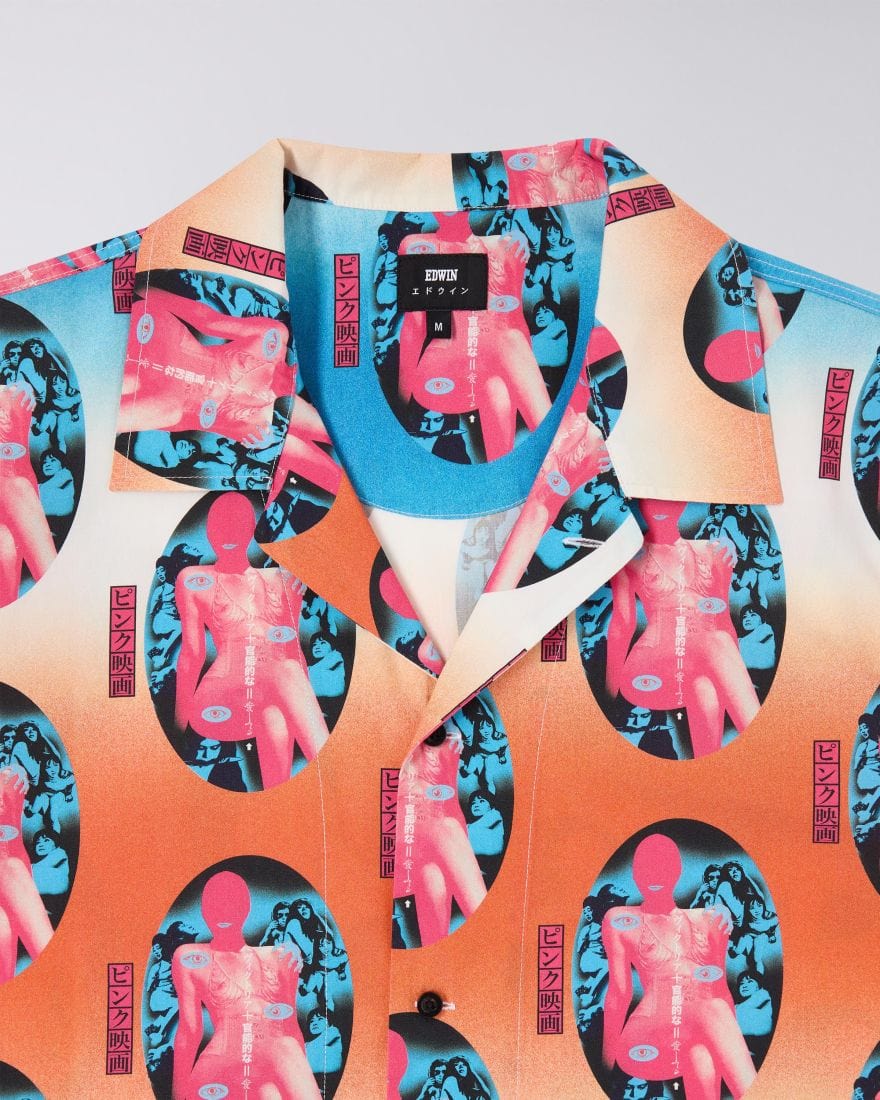 edwin camicie Pinku Sinema Shirt Ss Multicolor
