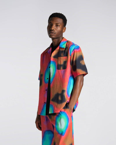 camicie edwin TERAHERTZ SHIRT SS - TERAHERTZ RED AOP