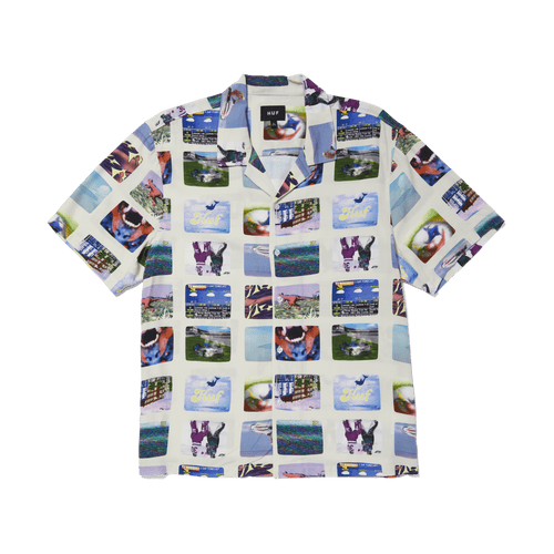 camicie huf 500 CHANNELS S S RESORT SHIRT