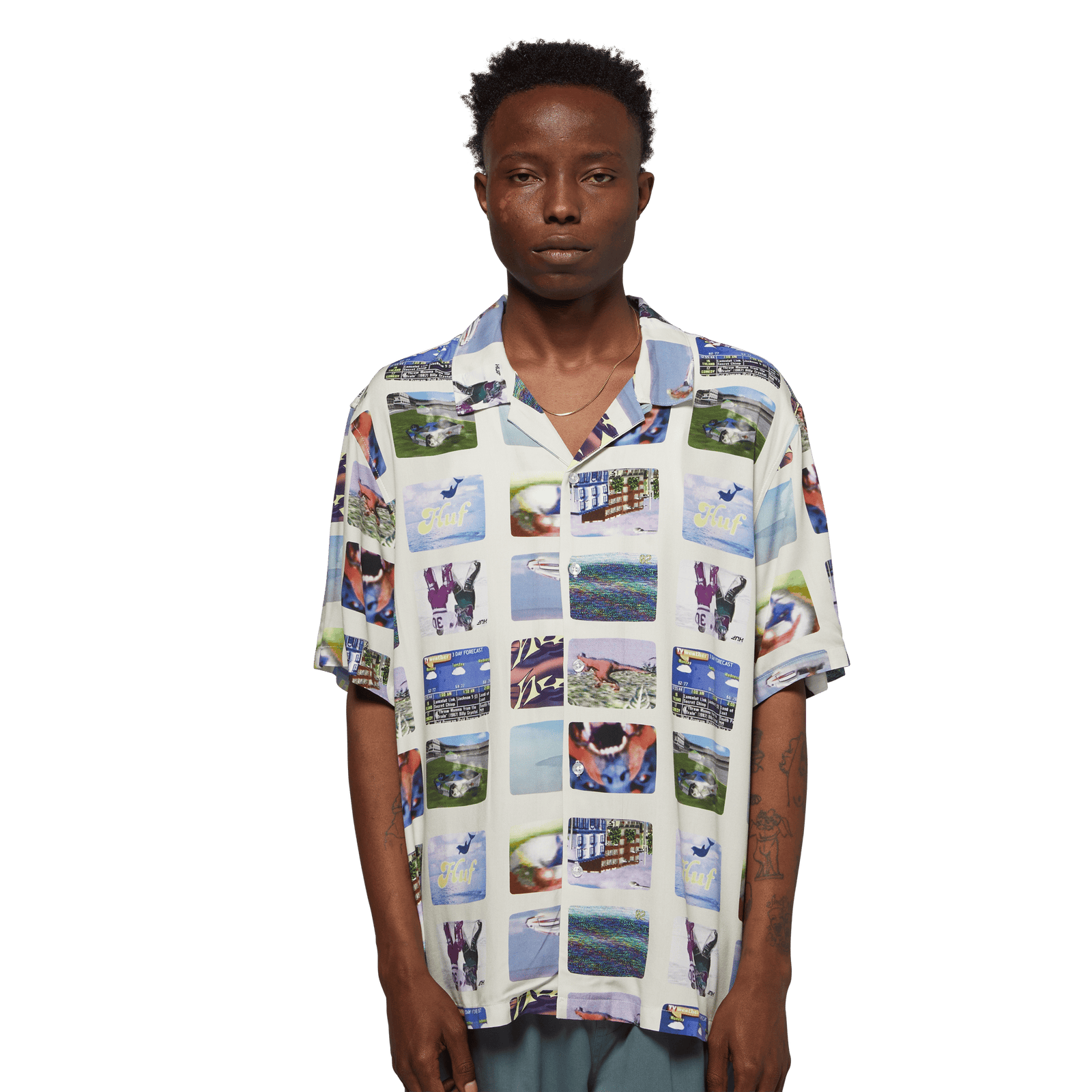 huf camicie 500 Channels S S Resort Shirt