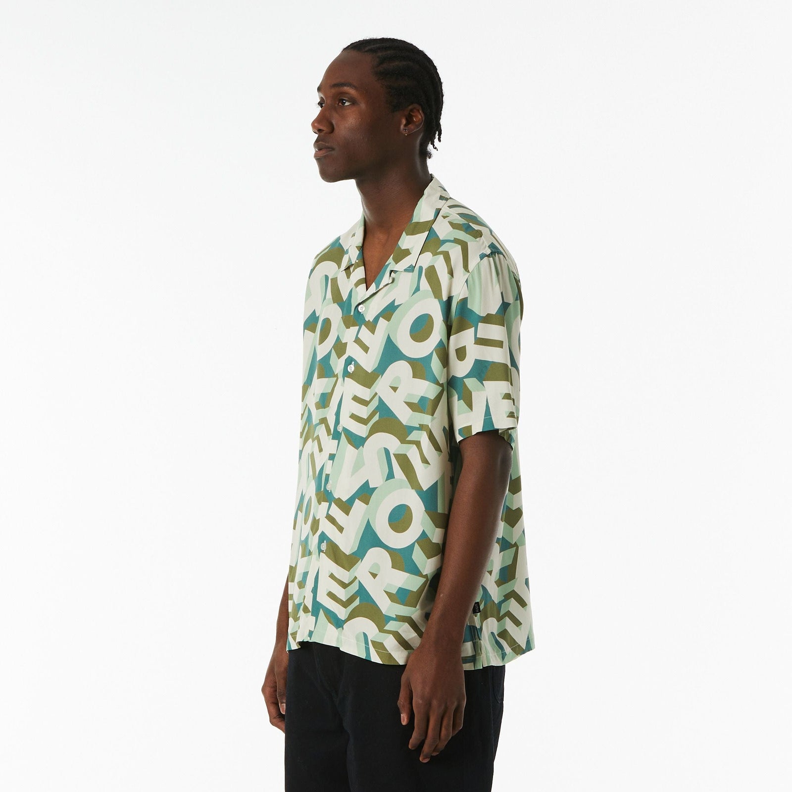 huf camicie ABECEDERIAN S S RESORT SHIRT