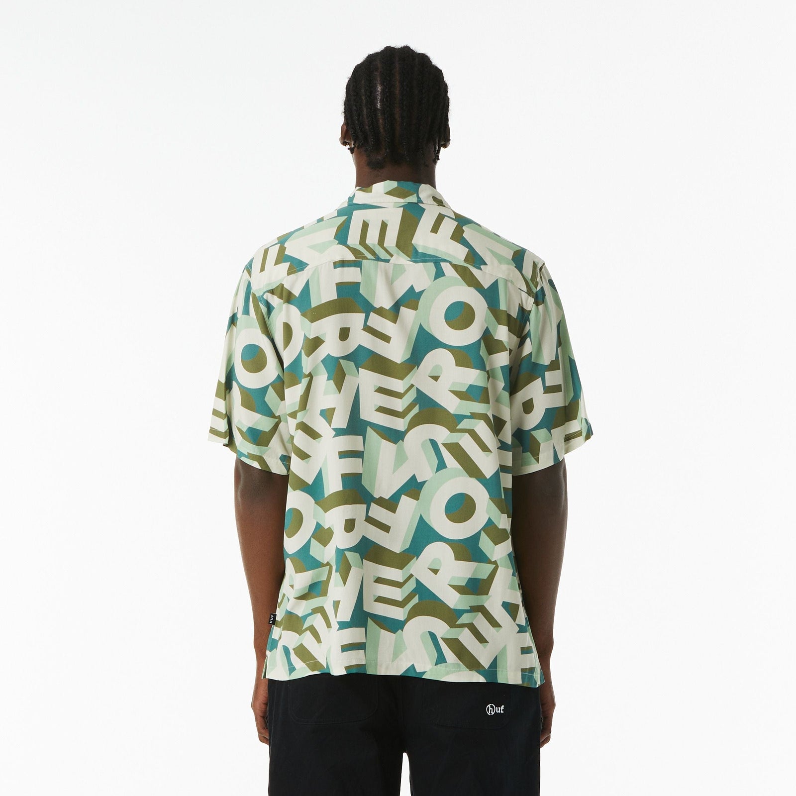 huf camicie ABECEDERIAN S S RESORT SHIRT