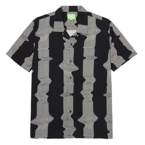 camicie huf AVALON S/S RESORT TOP - BLACK
