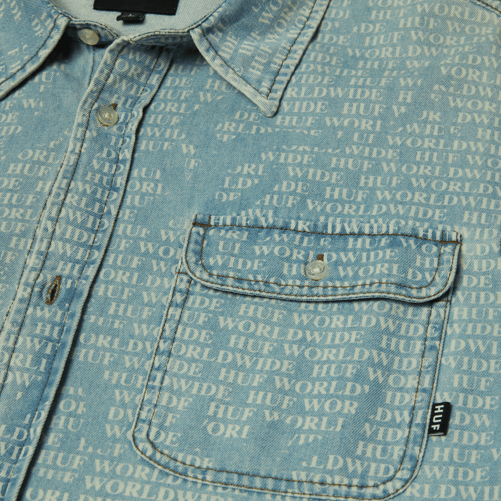 huf camicie Ceremony Denim Shirt