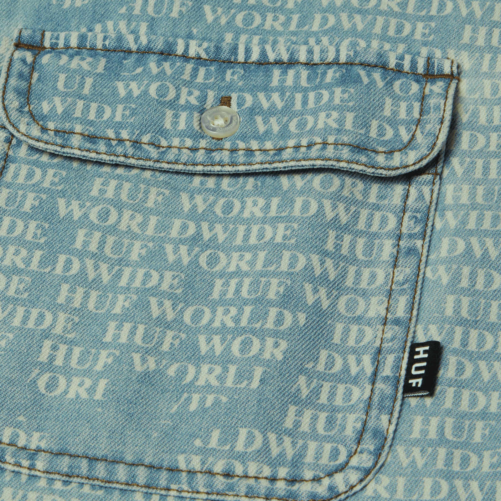 huf camicie Ceremony Denim Shirt