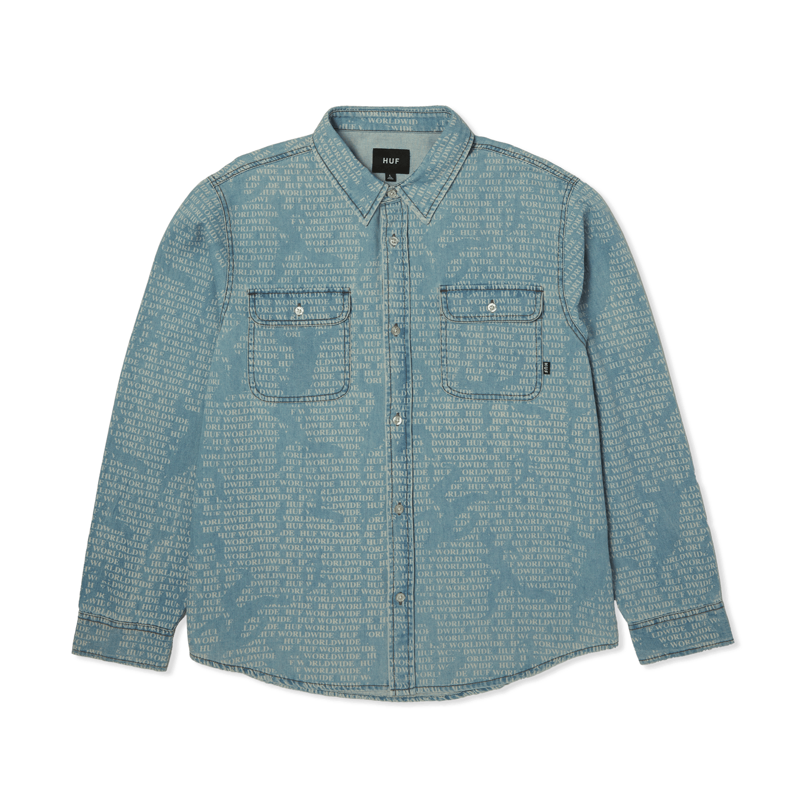 huf camicie Ceremony Denim Shirt