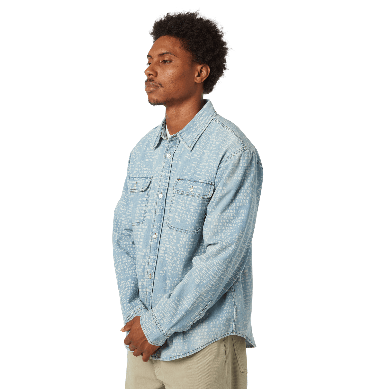 huf camicie Ceremony Denim Shirt