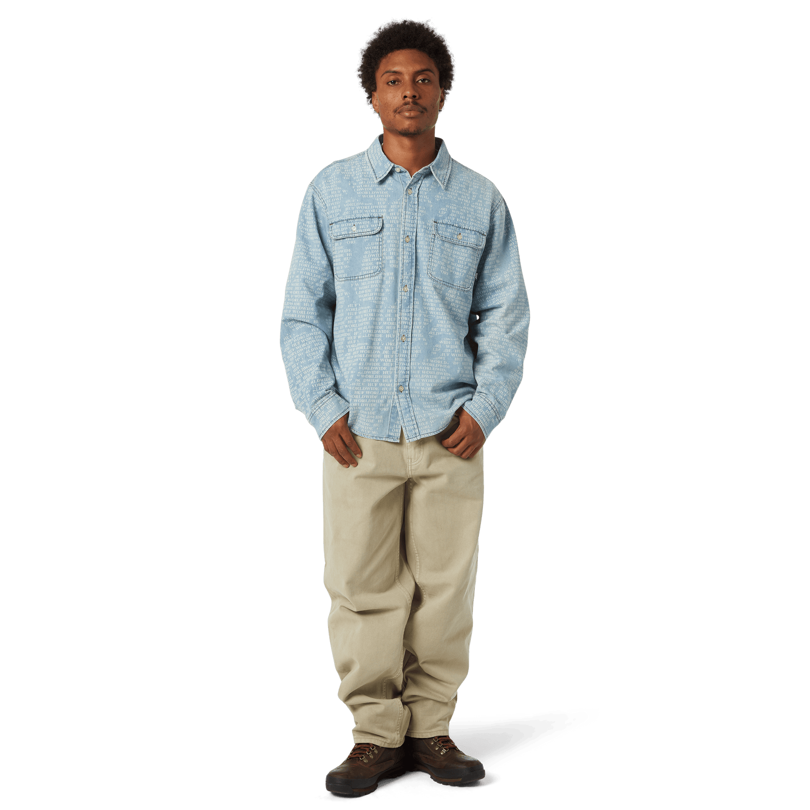 huf camicie Ceremony Denim Shirt