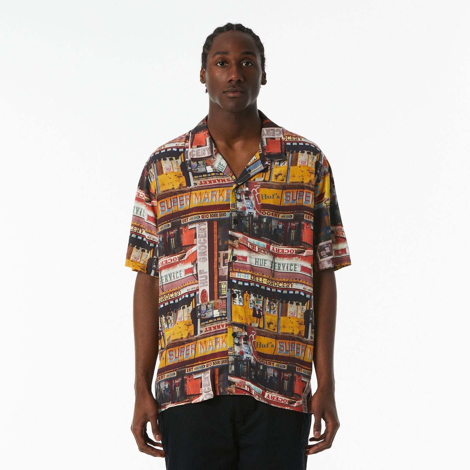 huf camicie CORNER STORE S S RESORT SHIRT
