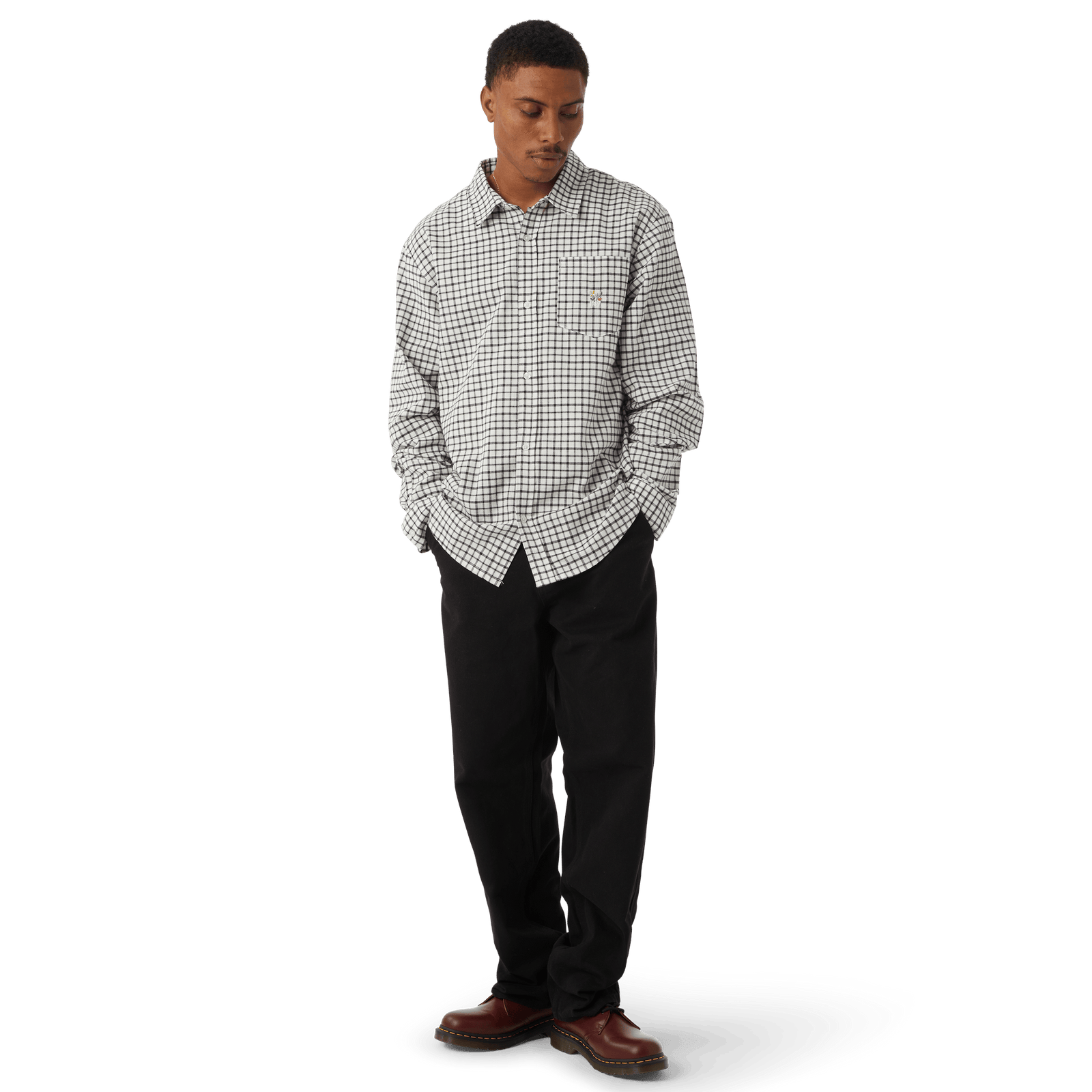 huf camicie Echo Oxford Plaid Shirt