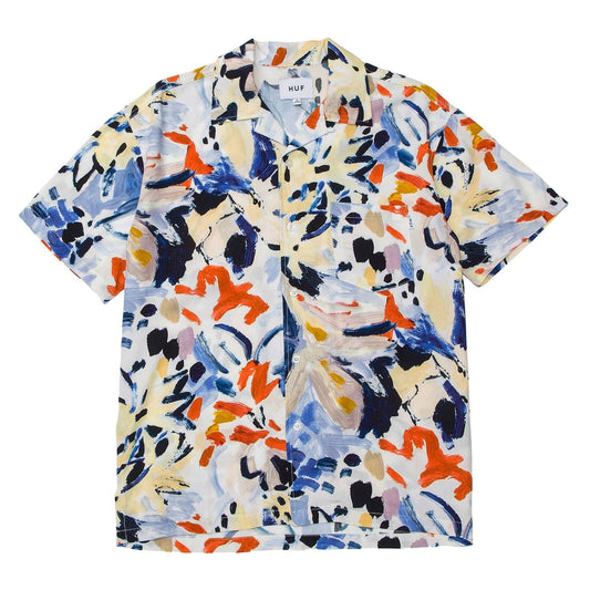huf HAVOC S/S WOVEN TOP - OFF WHITE foto 1