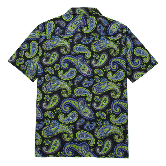 huf PAISLEY S/S WOVEN TOP - BLACK foto 2