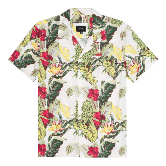 huf Paraiso Resort S/S Woven Shirt Natural foto 1