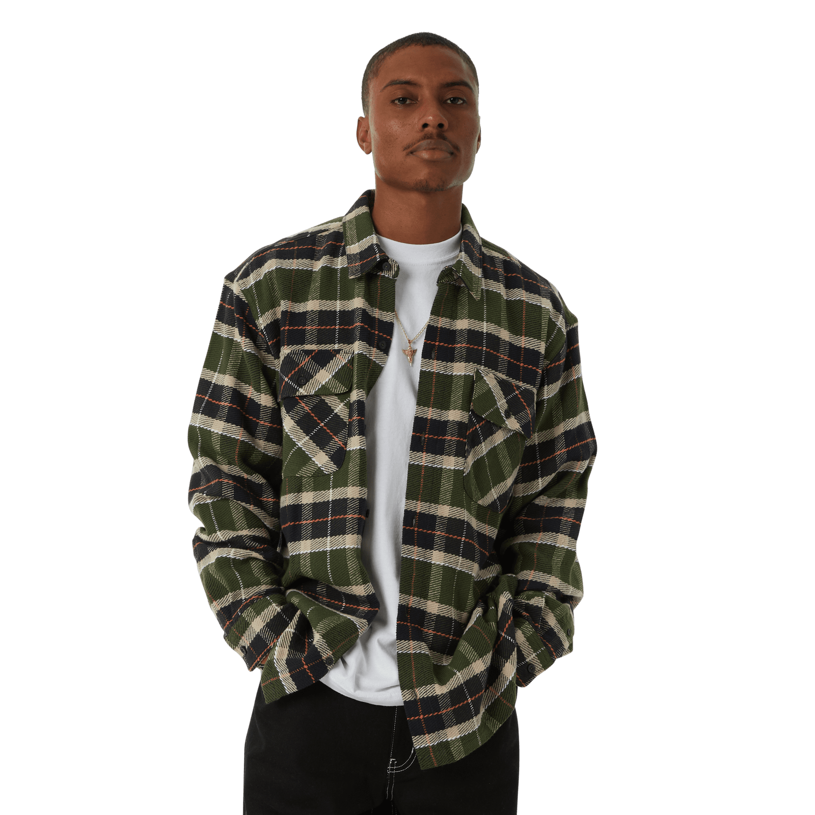 huf camicie PRESCOTT FLANNEL SHIRT