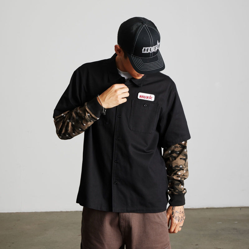 huf camicie Shadows Ls Work Shirt