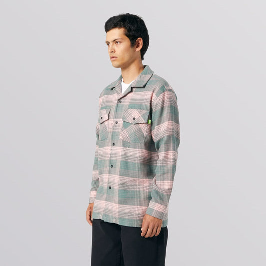 huf SMASH FLANNEL OVERSHIRT - PINK foto 5