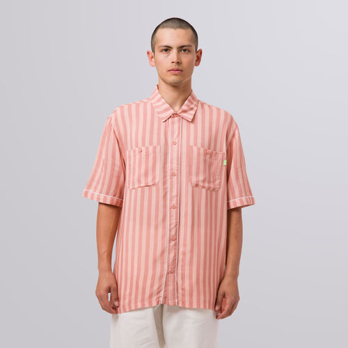 camicie huf SOHO S/S WOVEN TOP - ROSE