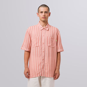 SOHO S/S WOVEN TOP - ROSE