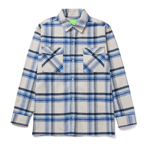 camicie huf SORRENTO FLANNEL SHIRT - NATURAL