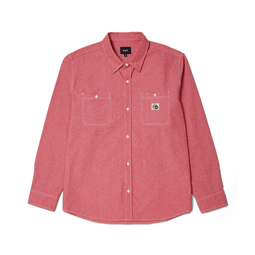 camicie huf TOTAL ECLIPSE CHAMBRAY SHIRT