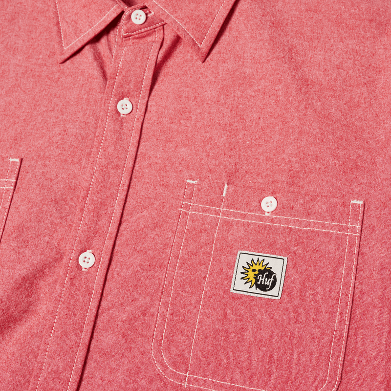 huf camicie Total Eclipse Chambray Shirt