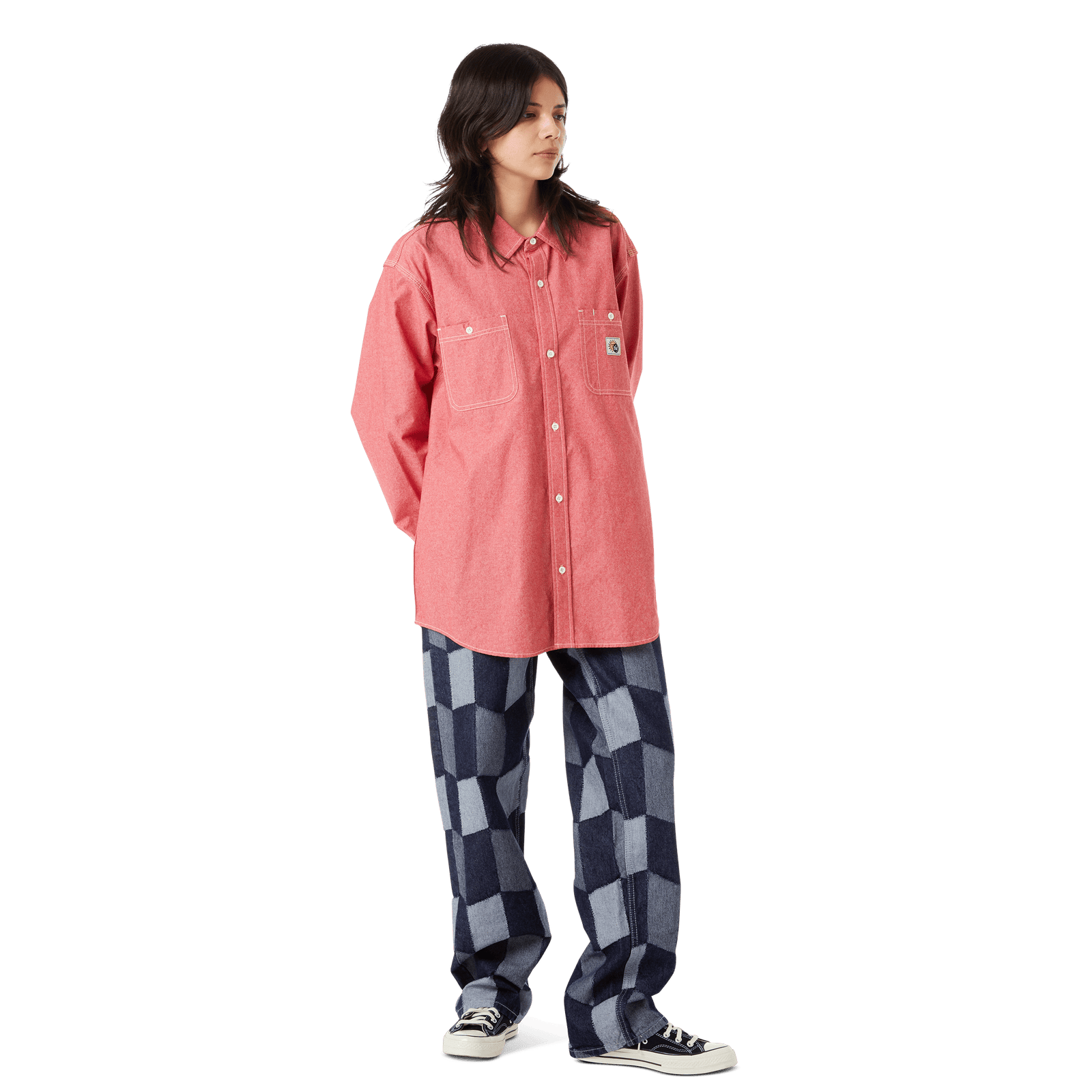 huf camicie Total Eclipse Chambray Shirt