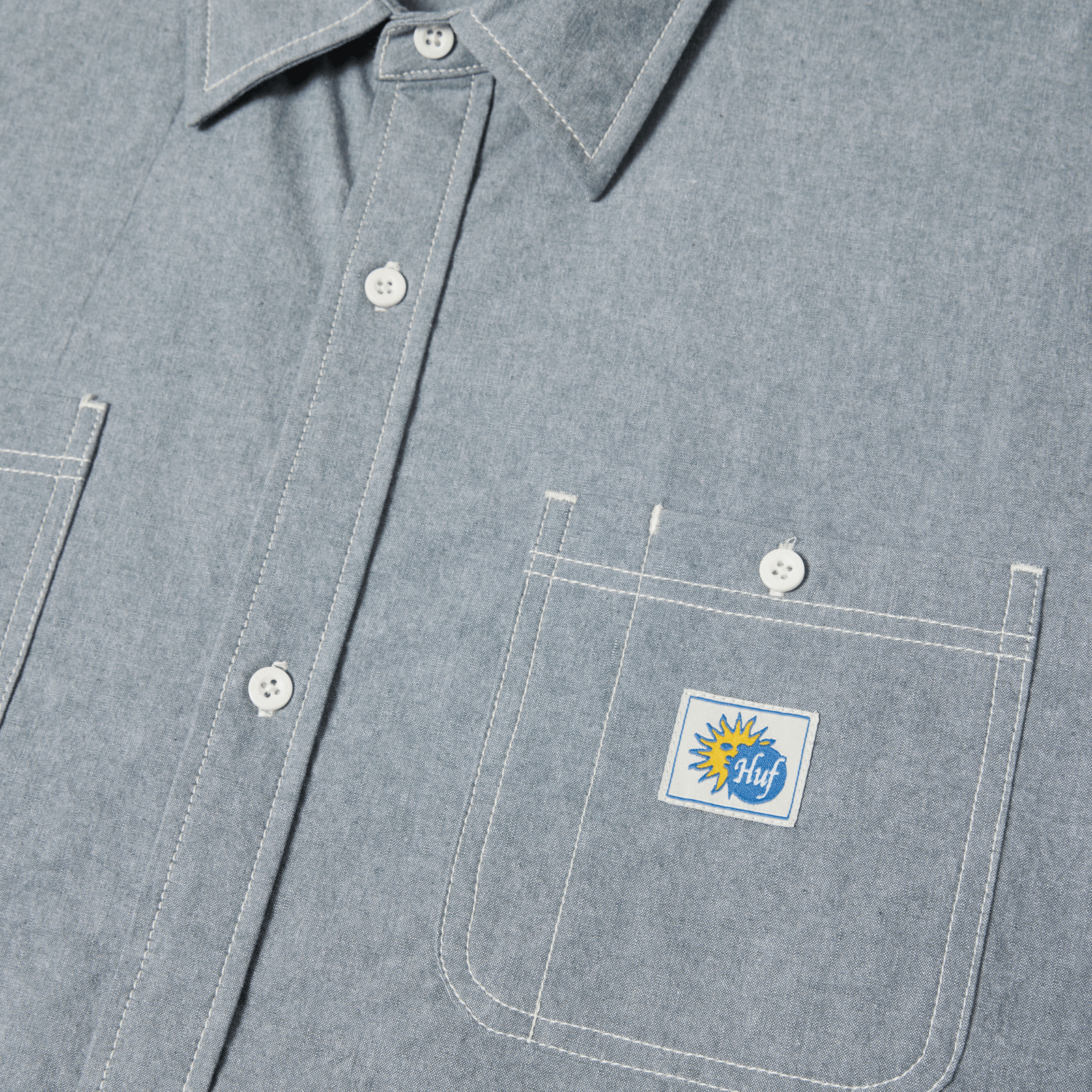 huf camicie Total Eclipse Chambray Shirt