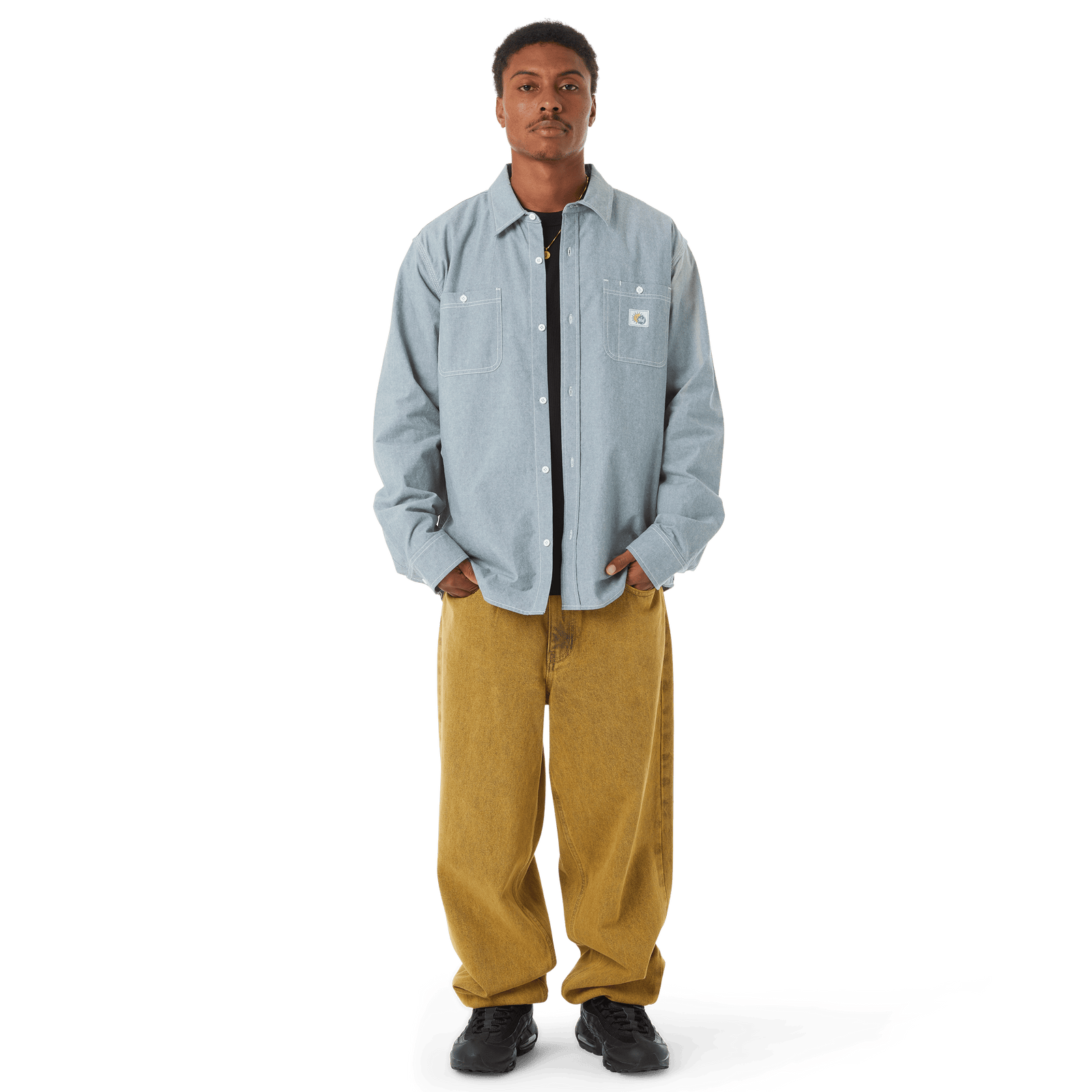 huf camicie Total Eclipse Chambray Shirt