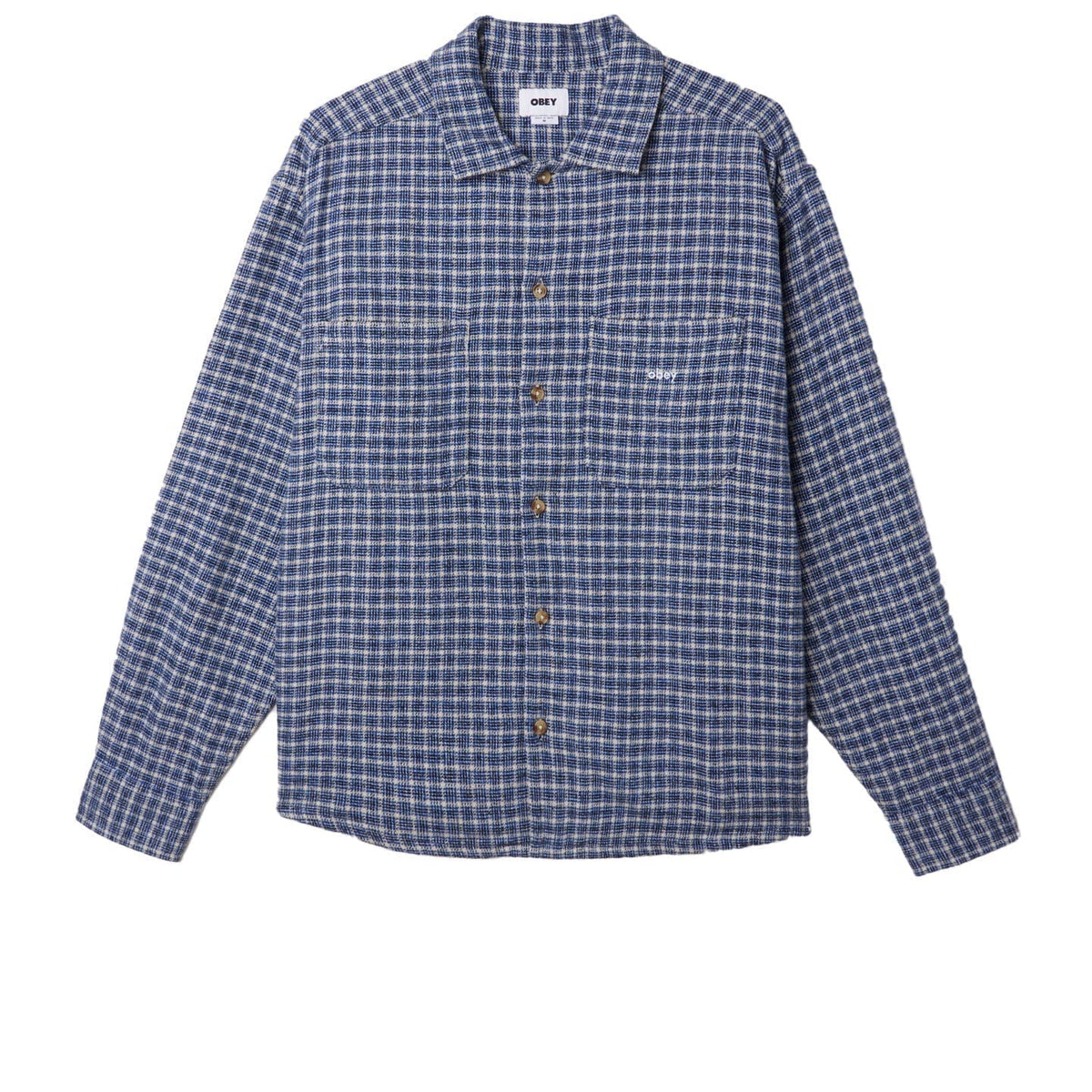 obey camicie BIGWIG MICRO PLAID WOVEN LS