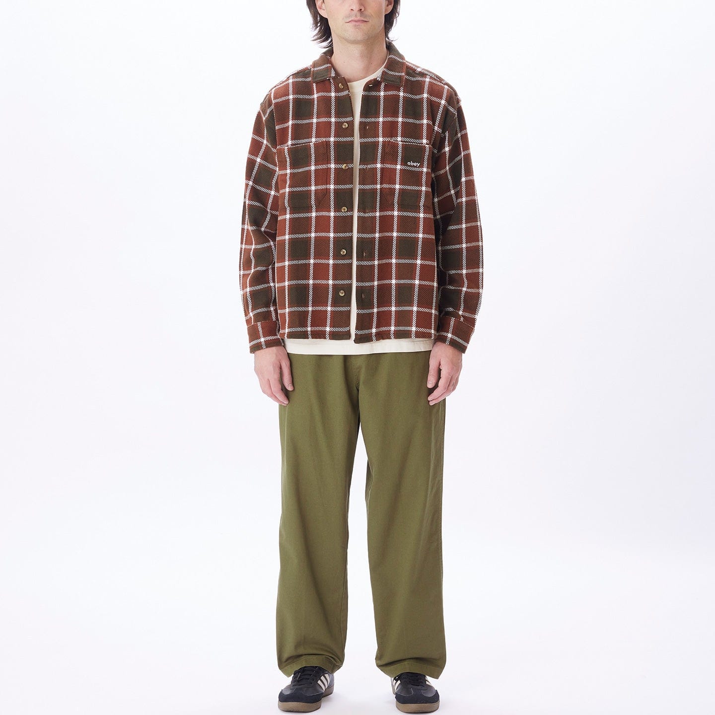 obey camicie BIGWIG PLAID WOVEN LS