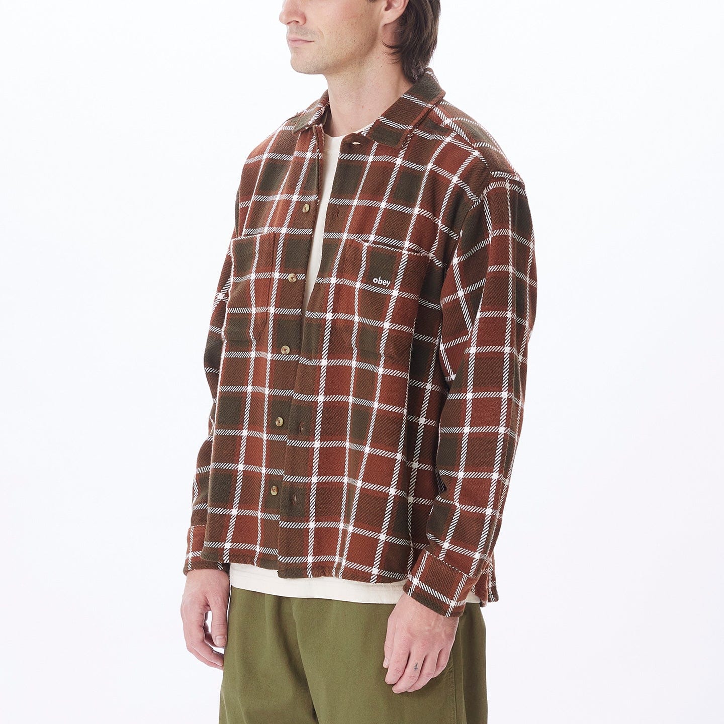 obey camicie BIGWIG PLAID WOVEN LS