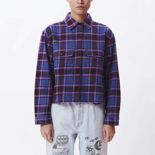 obey Camille Flannel Shirt L/S Brown Multi foto 1