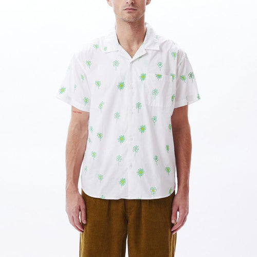 camicie obey NOMI WOVEN SS - WHITE MULTI