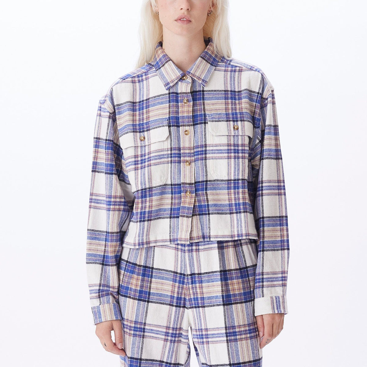 obey camicie OBEY MAX FLANNEL SHIRT LS