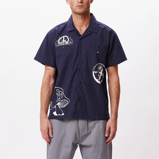 obey OYSTER WOVEN SS - NAVY foto 3