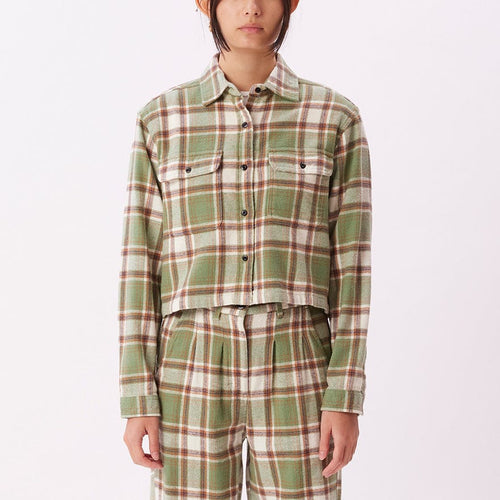 camicie obey PIA FLANNEL SHIRT LS - LODEN FROST MULTI