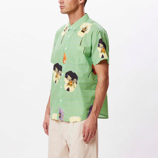 obey REDUX WOVEN SS - SEAWEED GREEN MULTI foto 4