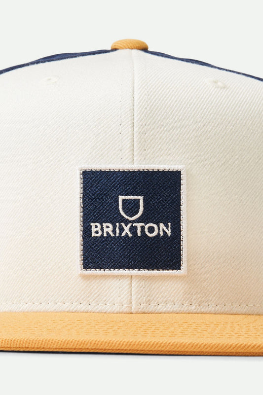 brixton ALPHA SQUARE MP SNAPBACK - GOLDEN GLOW/OFF WHITE/JOE BLUE foto 2