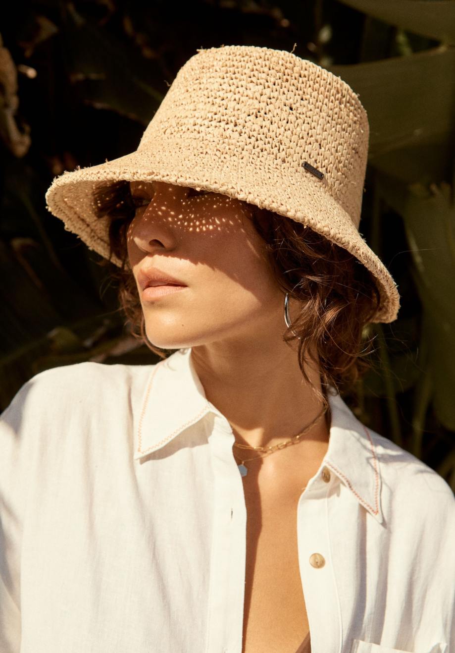brixton cappelli ELLEE STRAW PACKABLE BUCKET HAT