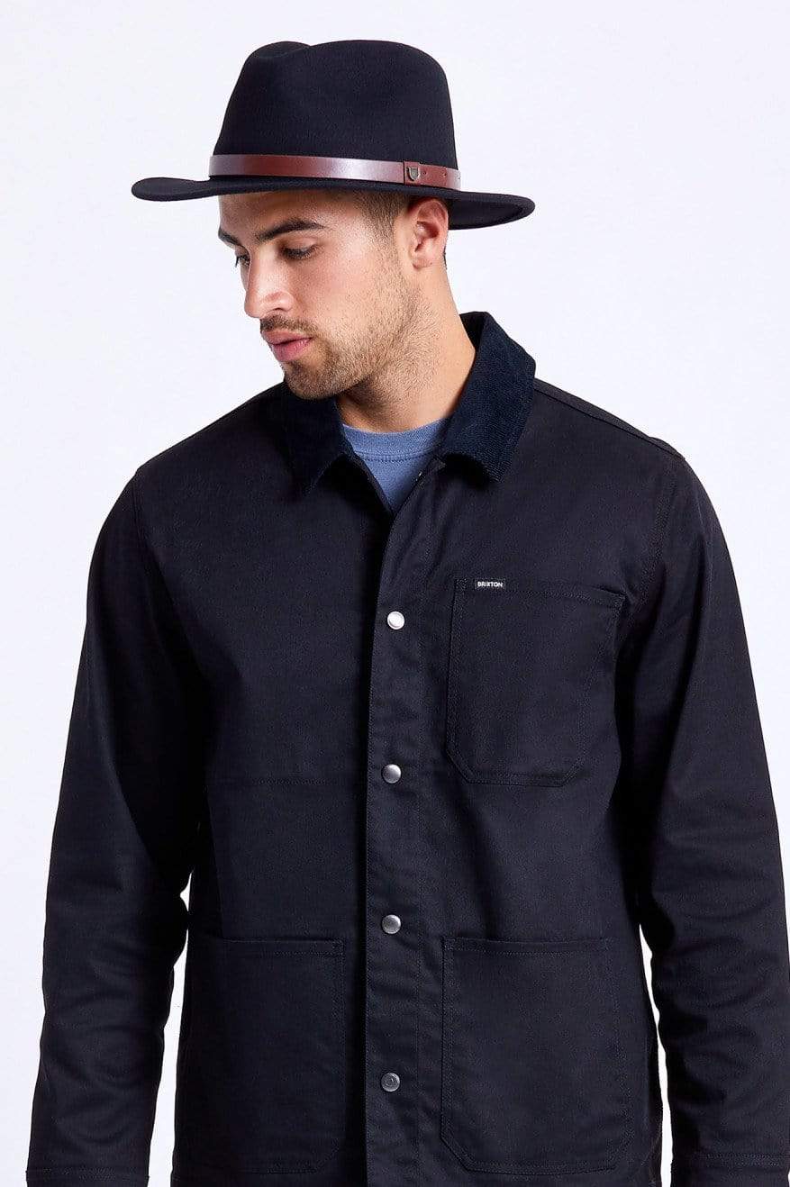 brixton cappelli Messer Fedora Black