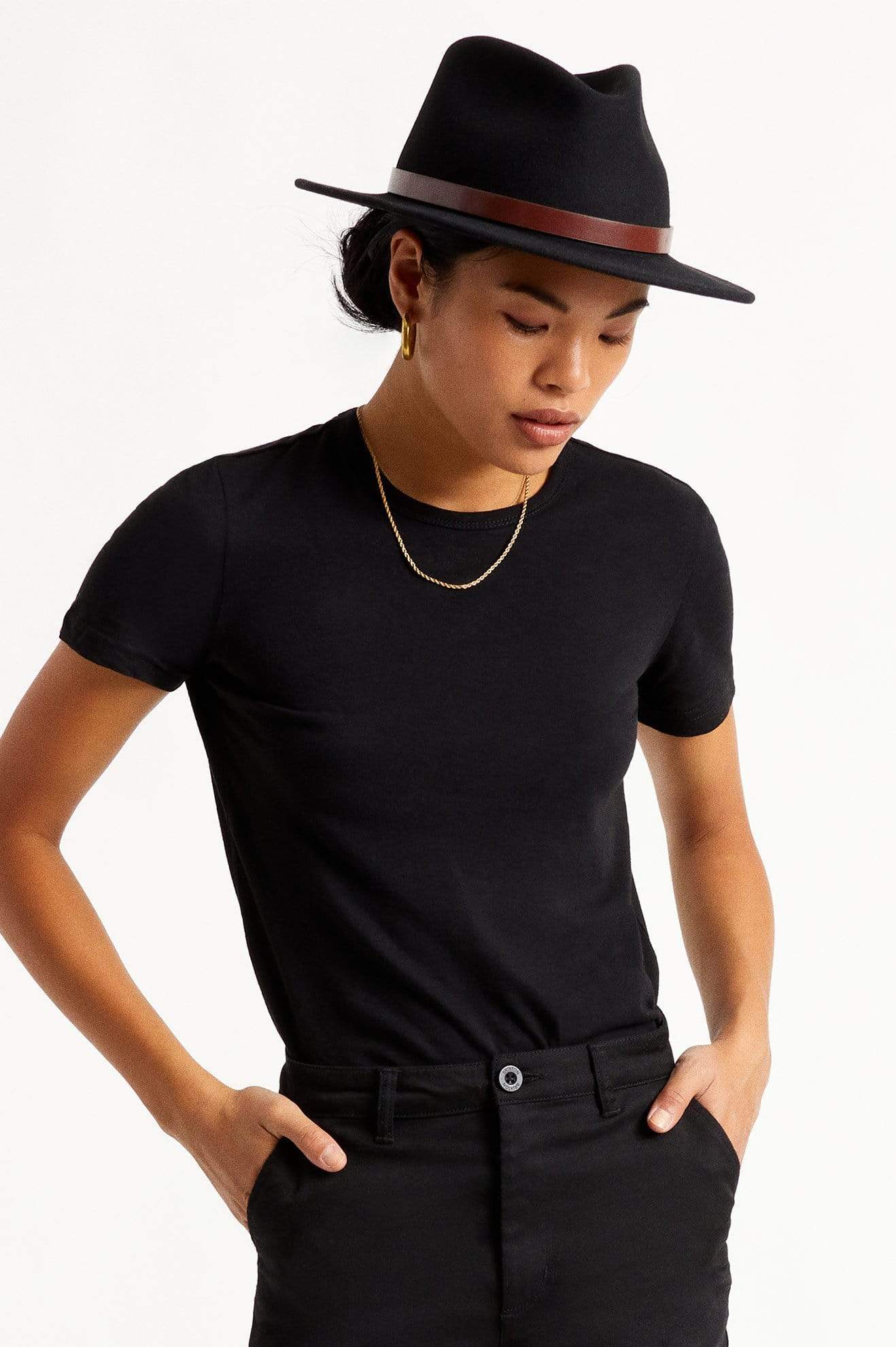 brixton cappelli Messer Fedora Black