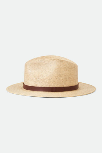 cappelli brixton MESSER STRAW FEDORA - NATURAL