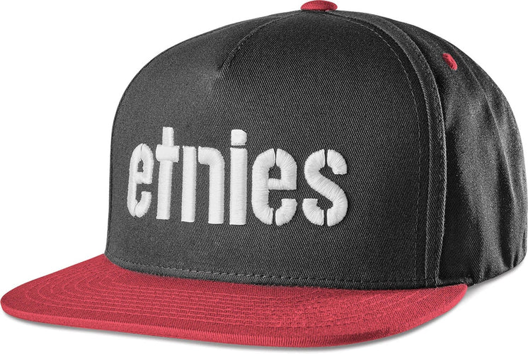 cappelli etnies CORP SNAPBACK - BLACK/RED