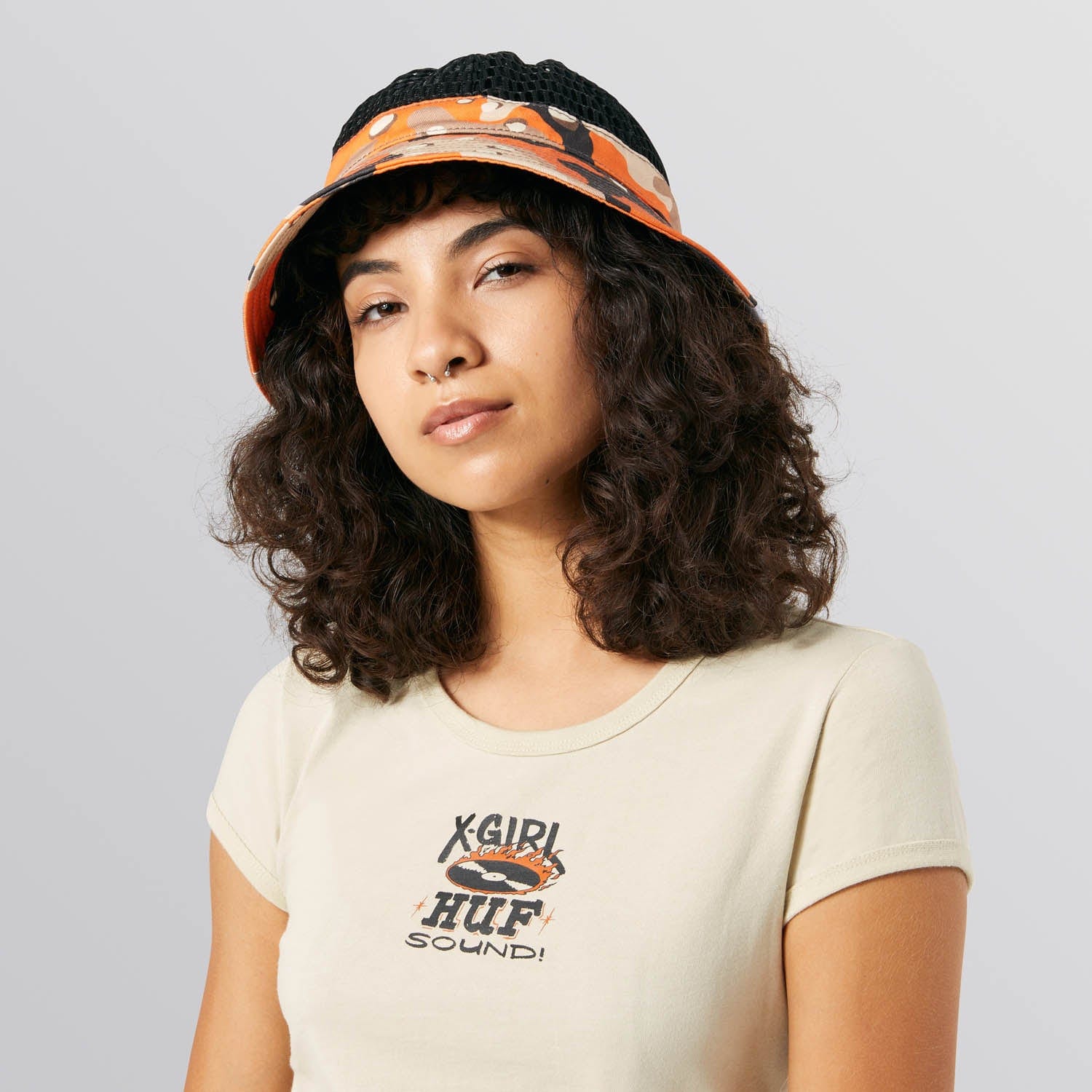 Huf | cappelli DON DADA MESH BUCKET HAT - CAMO | X-GIRL x HUF