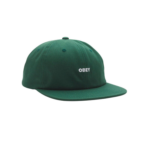 cappelli obey BOLD TWILL 6 PANEL STRAPBACK - DARK CEDAR