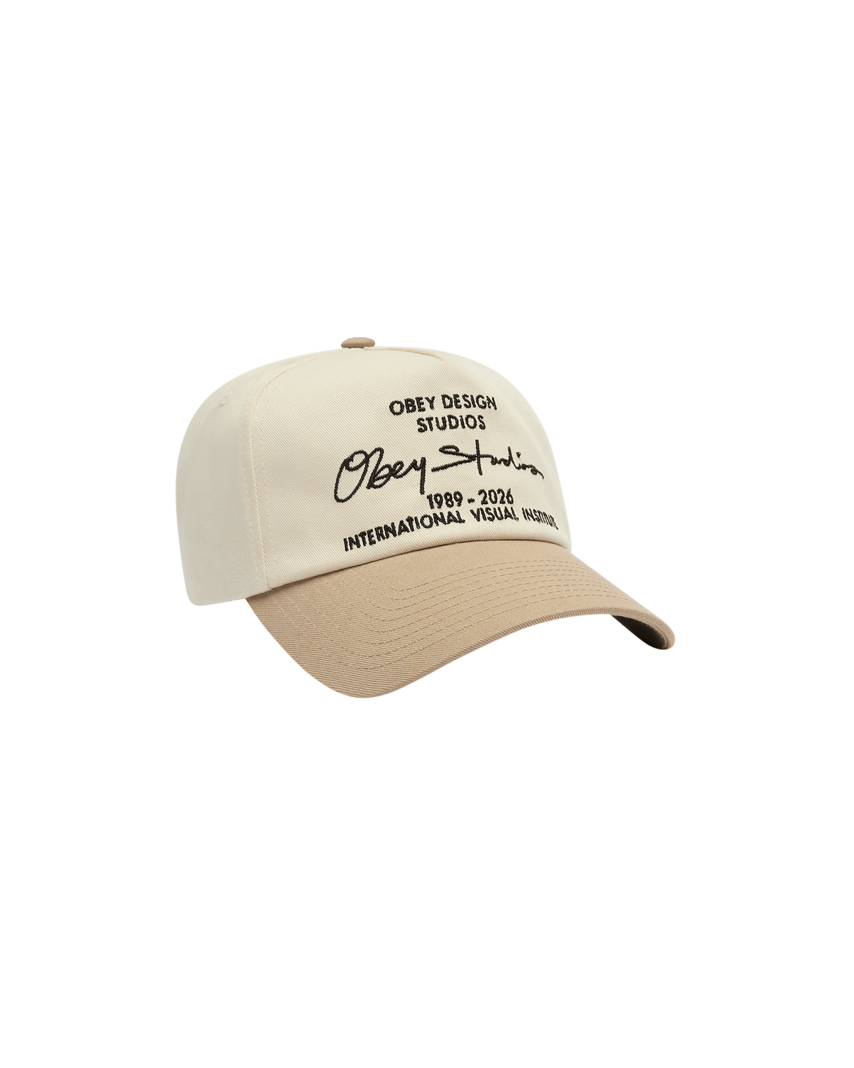 obey cappelli Obey Design Studios 5 Panel Strapback